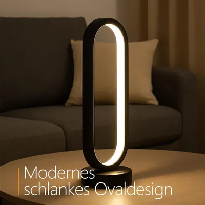 Produktbild von LED Nachtlamp, Schwarz, Akku, Kabellos, Touch, Black, Battary, Nachttischlampe