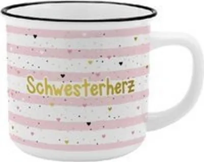 Produktbild von Gruss & Co 46978 Becher Schwesterherz, New Bone China Porzellan, 35 cl