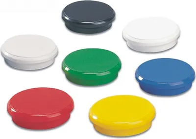 Obrázek produktu pro Dahle 95538, Magnet na tabuli, Různé barvy, 38 mm, 38 mm, 13,5 mm, 10 kusů