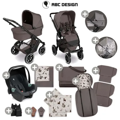 Produktbild von ABC Design Kinderwagen-Set Salsa 5 Air 13 teilig Marron