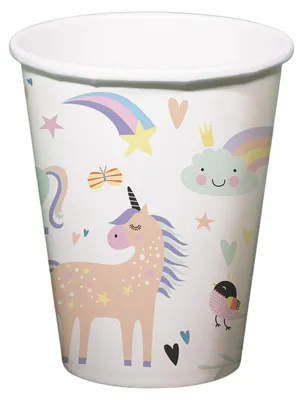 Immagine prodotto di 6 Pappbecher unicorno Glady 250ml