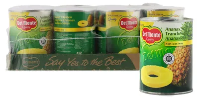Produktbild von Del Monte Ananasscheiben in Saft, 12 x 560 g, Vorratspackung