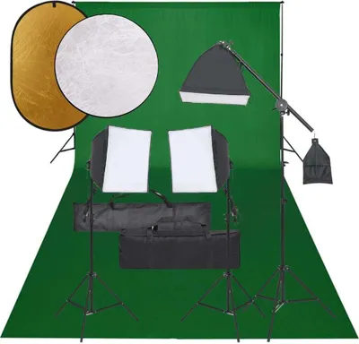 Immagine prodotto di Set da studio fotografico con illuminazione, sfondo e riflettore