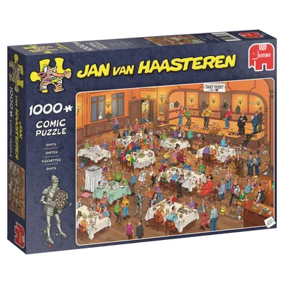 Produktbild von Jumbo 19076 Jan van Haasteren - Das Dart-Turnier 1000 Teile Puzzle