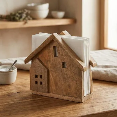 Produktbild von Boltze Serviettenhalter Hausform Holdy Holz Tischdeko
