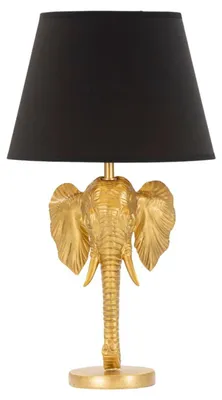 Imagen del producto de Lámpara de mesa con forma de elefante, resina, 32x59 cm, color dorado y , diseño de Mauro Ferretti