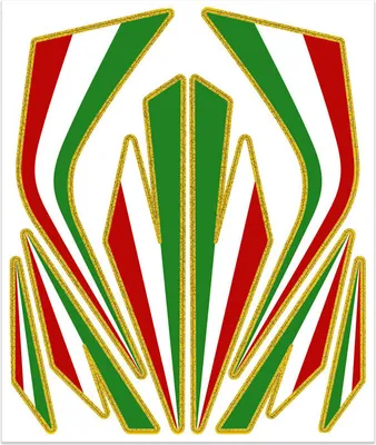 Immagine prodotto di Adesivi, Kit di decorazione Fregio Tricolore Italia per moto, 200 x 240 mm