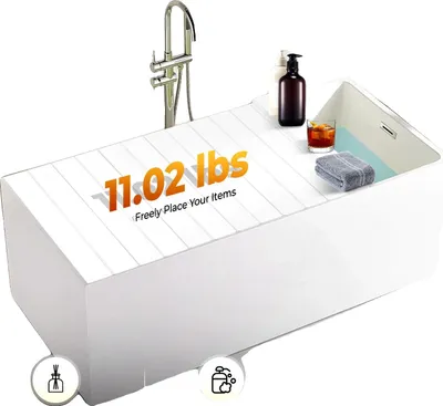Zdjęcie produktu dla Składana pokrywa do wanny, materiał PVC, wymiary 170 x 75 cm, wytrzymuje obciążenie 5 kg, odporna na temperaturę do 80 ℃, waga netto 4,2 kg