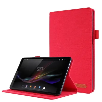 Produktbild von König Design Tablet-Hülle kompatibel mit Lenovo Tab M8 HD TB-8505F Stoff Smart Cover Case Etui Rot