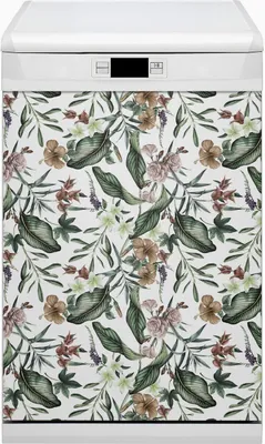 Produktbild von Magnet für Spülmaschine Abwaschbar 45x80 cm Magnet für Spülmaschine Magnetmatte Nachbildung - Frühlingsblumen