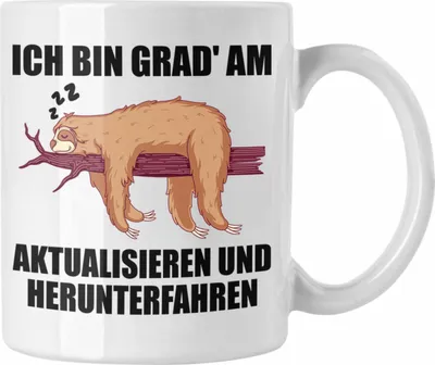 Produktbild von Trendation - Lustige Faultier Spruch Mitarbeiter Geschenk Arbeitskollege Tasse Kollegin Abschiedsgeschenk (Weiß)