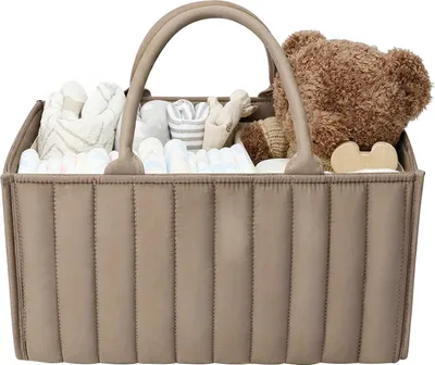 Produktbild von Tragbare Baby-Windel-Organizer-Tasche mit Griff, große Kapazität, Mehrzweck-Reise-freundliche Aufbewahrungstasche für Baby-Essentials, Handtasche