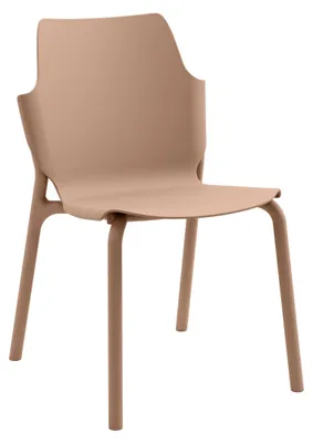 Produktbild von Stapelbarer Küchenstuhl Rebecca Mobili Kador 83x56x47 cm Polypropylen Mokka Modern 2er Set