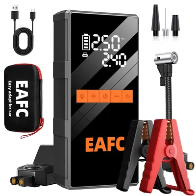Productafbeelding van 4000 A starthulp powerbank met 150 psi compressor, 12 V auto starthulp
