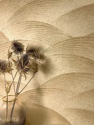 Produktbild von NEWROOM Tapete Sariel Gold Vliestapete - Modern Wellen Bogen Germany