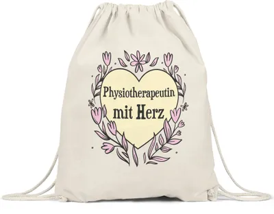 Produktbild von Physiotherapeutin mit Herz Turnbeutel Gymsack  Geschenkidee Zum Danke Sagen Beste Physiotherapeutin