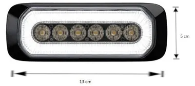 Image de Feux de position/indicateurs à 24 LED, 12–24V, marque Tokos, avec feu clignotant blanc (clignotant) pour camions, bus, fourgonnettes, caravanes, plateformes