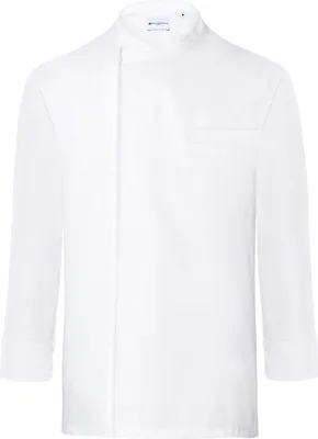 Image de KARLOWSKY Blouse de cuisine BASIC Unie Boutons-pression Blanc XS