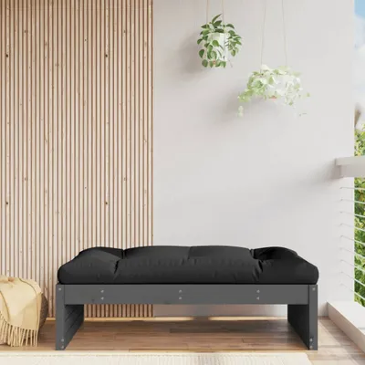 Produktbild von [Home] Gartenhocker Grau 120x80 cm Massivholz Kiefer , Neue Mode 2024 im häuslichen Leben