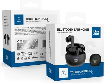 Image de Blue Star casque stéréo sans fil TWS BK44 noir