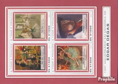Produktbild von Briefmarken Sao Tome e Principe 2017 Mi 7328-7331 Kleinbogen (kompl. Ausgabe) postfrisch Edgar Degas
