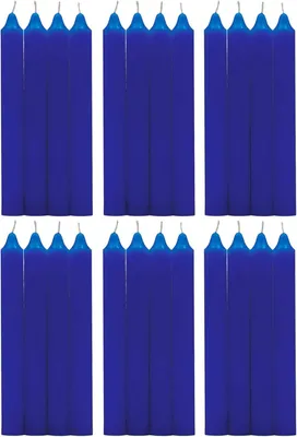 Productafbeelding van Home - 24 Stuks Tafelkaarsen - Staafkaarsen hoogte 17.5cm - Ø1,8 cm - Kandelaar kaarsen - Kleur blauw