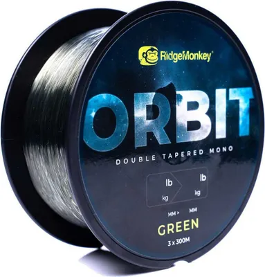 Produktbild von RidgeMonkey Orbit Double Tapered Mono - 3x300m Keulenschnur, Durchmesser/Tragkraft:0.28-0.57mm / 4.5-15.9kg
