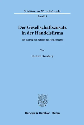 Produktbild von Der Gesellschaftszusatz in der Handelsfirma.