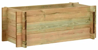 Obrázok produktu pre vidaXL Záhradný vyvýšený záhon, zelený, 120 x 80 x 32 cm, robustné borovicové drevo
