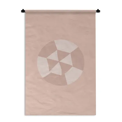 Produktbild von MuchoWow® Wandteppich Wandbehang Sommer - Sonnenschirm - Rosa 90x135 cm Tapisserie Dekoration Wandtuch - Baumwolle - Wandskulptur
