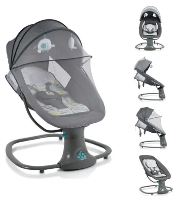 Produktbild von Moni Babywippe Axel 3 in 1 Schaukelfunktion Stubenwagen, Fernbedienung, Melodien