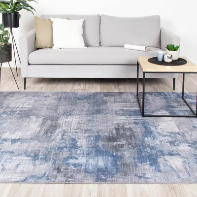 Produktbild von Volero - Moderner Teppich - Strength Blau - 140x200 cm - Wohnzimmer, Esszimmer, Schlafzimmer - Industrielle, Modern