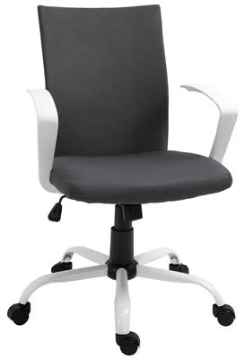 Immagine prodotto di Vinsetto Sedia da Ufficio Ergonomica e Girevole con Altezza Regolabile, 61x61x89-99 cm, Grigio Scuro