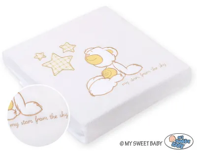 Produktbild von Fleecedecke für Babys - Carlo - Teddybär mit Sternen, weiß
