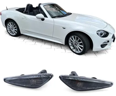 Für Fiat 124 Spider 2016-2020 Seitenblinker Blinker Schwarz Smoke in der Farbe Schwarz von Carparts-Online GmbH