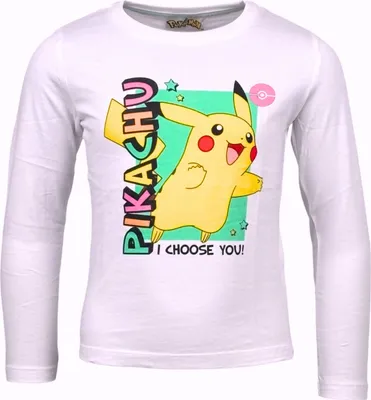 Produktbild von Langarmshirt Pokémon Pikachu Weiß 116 cm