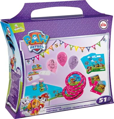 Produktbild von Party-Koffer Paw Patrol Mädchen 51tlg