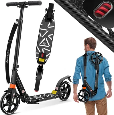 Produktbild von KESSER® Cityroller Scooter 205mm Räder PolyurethanBig Wheel - Pro-S Tretroller mit Doppel Federung, City-Roller Scooter klappbar und Höhenverstellbar, Roller Kickscooter für Erwachsene und Kinder