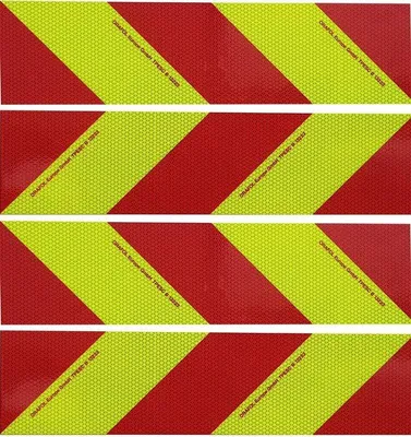 Produktbild von UvV® Oralite Flexible rot gelbe Kfz Warnmarkierung TPESC 13223 Set mit 8 Normflächen(Magnetisch)