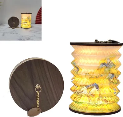 Produktbild von Faltbare Tischlampe, tragbare LED-Leuchte mit Touch-Dimmfunktion, USB-Ladefunktion, geeignet für Zelte, zum Lesen und als Schlafzimmerdekoration.