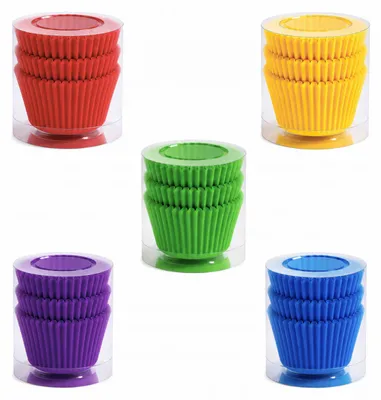 Produktbild von Elhandel Muffinformen Papier 200 Stück Bunte Cupcake-Förmchen