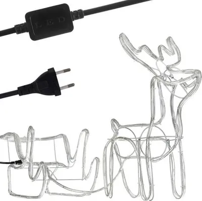 Zdjęcie produktu dla renifer z saniami led- ciepły biały | 17219