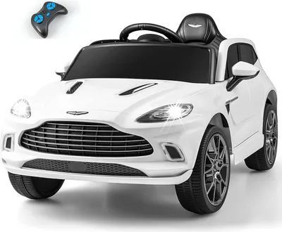 Produktbild von 12V Kinder Elektroauto, elektrisches Kinderauto mit 2,4G Fernbedienung & Musik & Licht & Hupe, Kinderfahrzeug Elektrofahrzeug für Kinder ab 3 Jahren (Weiß)