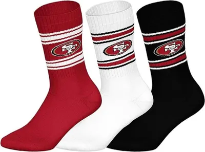 Produktbild von NFL San Francisco 49ers 3er-Pack weiche Baumwoll-Socken | 35/38 Rot/Weiß/Schwarz Fanzone Artikel