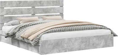 Zdjęcie produktu dla Łóżko z miejscem do przechowywania Betonowy szary 200 x 200 cm