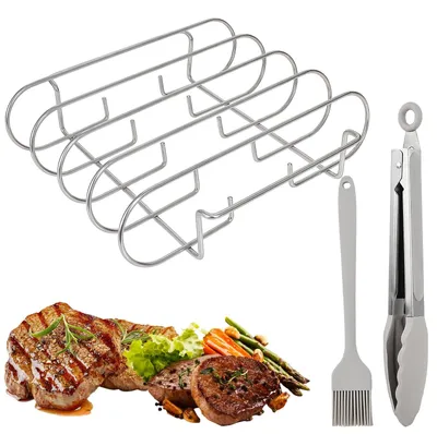 Image de Support de grill en acier inoxydable avec grille et accessoires pour barbecue