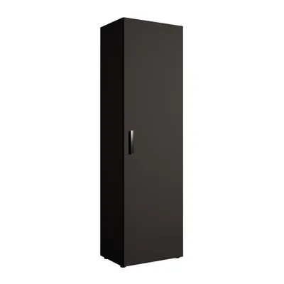 Produktbild von beautysofa Garderobenschrank Schwarz Klein MARGARET IV, Korridor & Eingang, 16 mm laminierte Platte, 203 cm x 60 cm x 43 cm