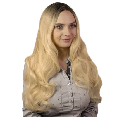Obrázek produktu pro hair2heart Paruka Dlouhé kudrnaté syntetické vlasy Dámská paruka - světle blond 70cm 190g