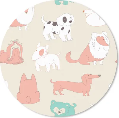 Produktbild von MuchoWow® Mauspad Mousepad Muster - Hund - Welpe - Jungen - Mädchen - Kinder - Kinder 30x30 cm - Mousepads - Maus Mat - Pad - Mausunterlage - Tischunterlage - Schreibtischmatten