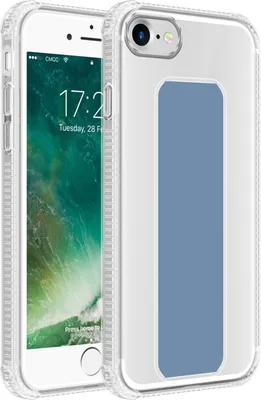 Produktbild von Cadorabo Schutzhülle für Apple iPhone 7 / 7S / 8 / SE 2020 Hülle in Blau Etui TPU Silikon Case Cover Standfunktion